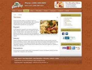 Stone Soup Kitchen and Catering Joomla website