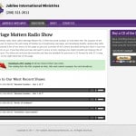 Website Makeover - Jubilee International Ministries - Radio Show Page
