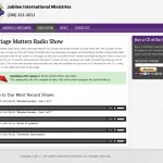 Website Makeover - Jubilee International Ministries - Radio Show Page